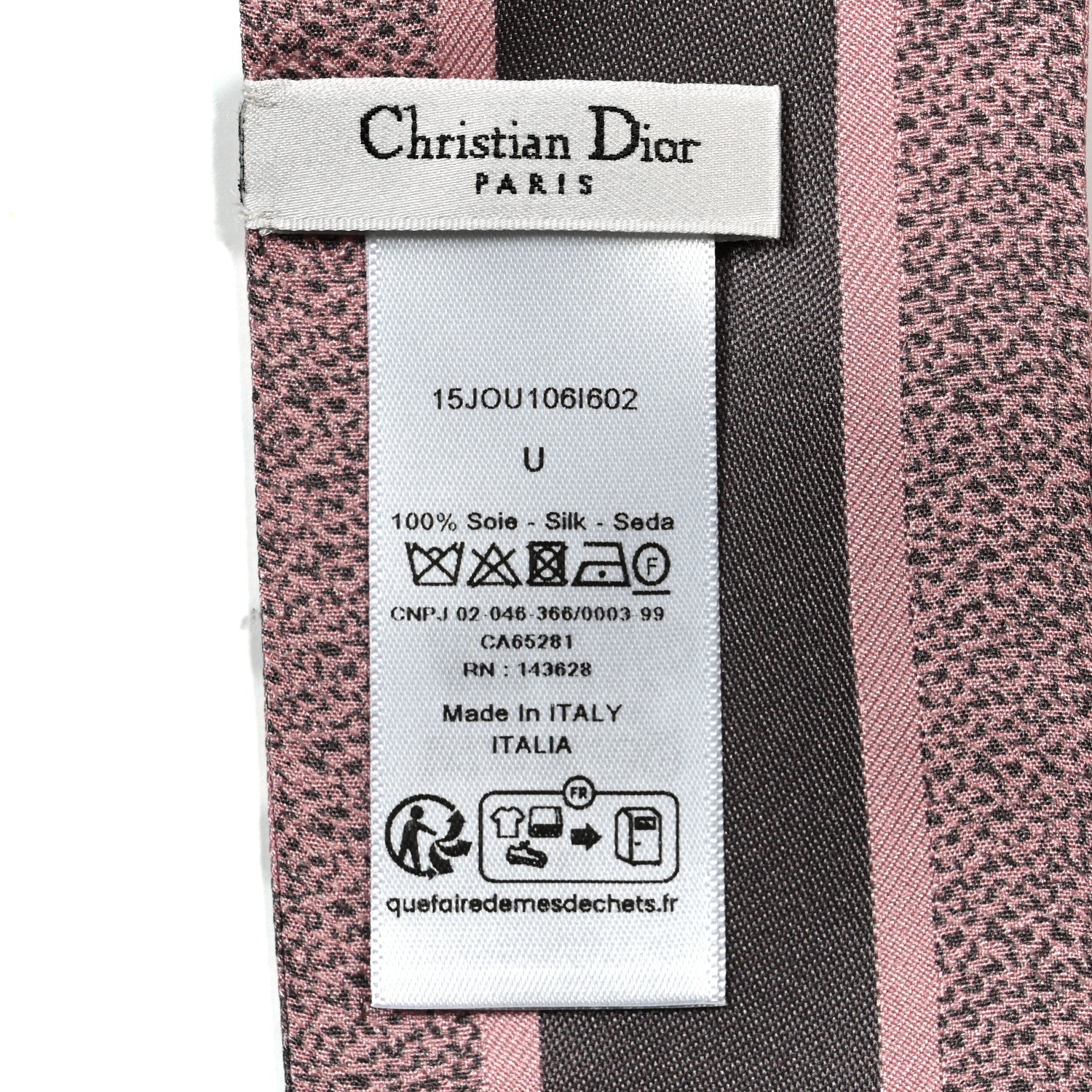 Christian Dior Silk Toile De Jouy Mitzah Scarf Rose 3 of 3