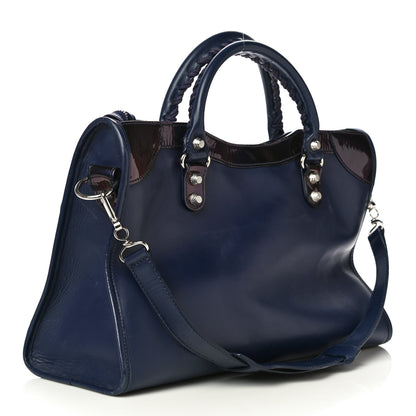 Balenciaga Smooth Calfskin Metallic Patent Giant 12 Silver Hardware City Ultraviolet 4 of 23