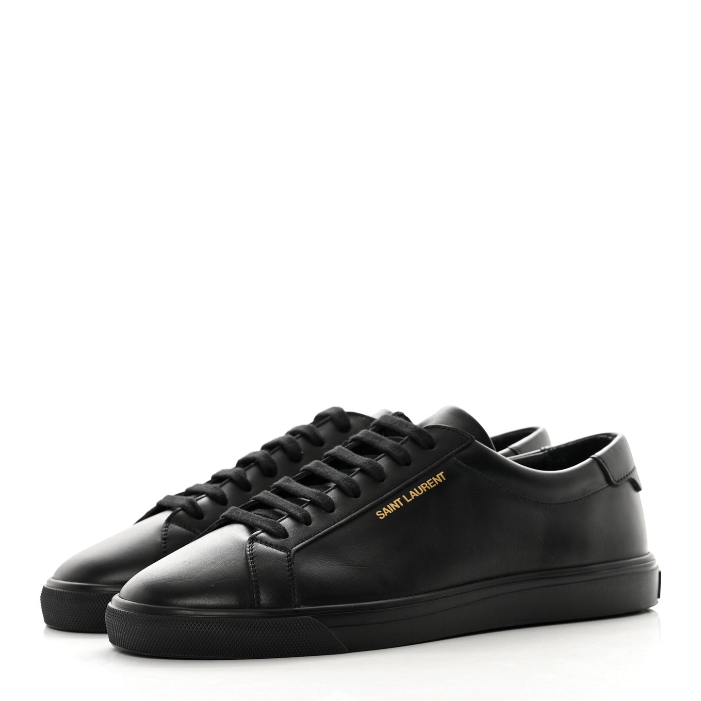 Calfskin Andy Low Top Sneakers 39 Black