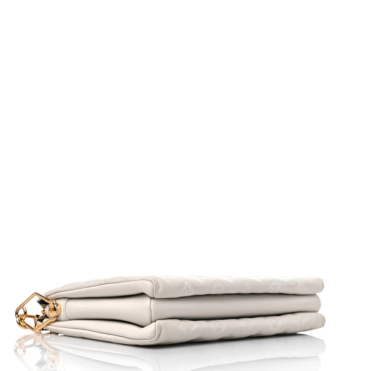 Louis Vuitton Lambskin Embossed Monogram Coussin PM Beige Cream 4 of 10