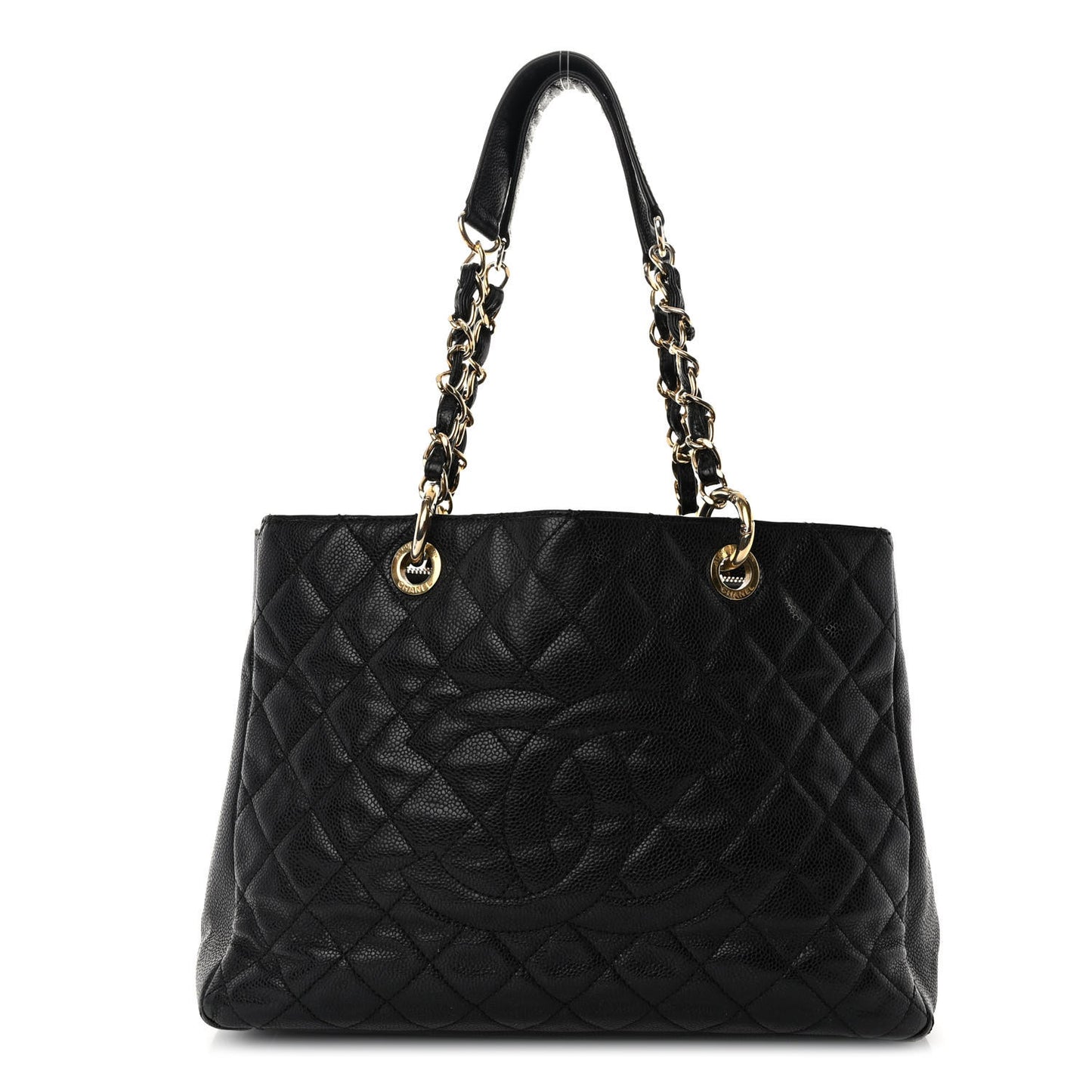 Caviar Quilted Grand Shopping Tote GST Black