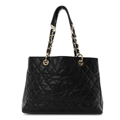 Chanel Caviar Quilted Grand Shopping Tote GST Black 1 of 13
