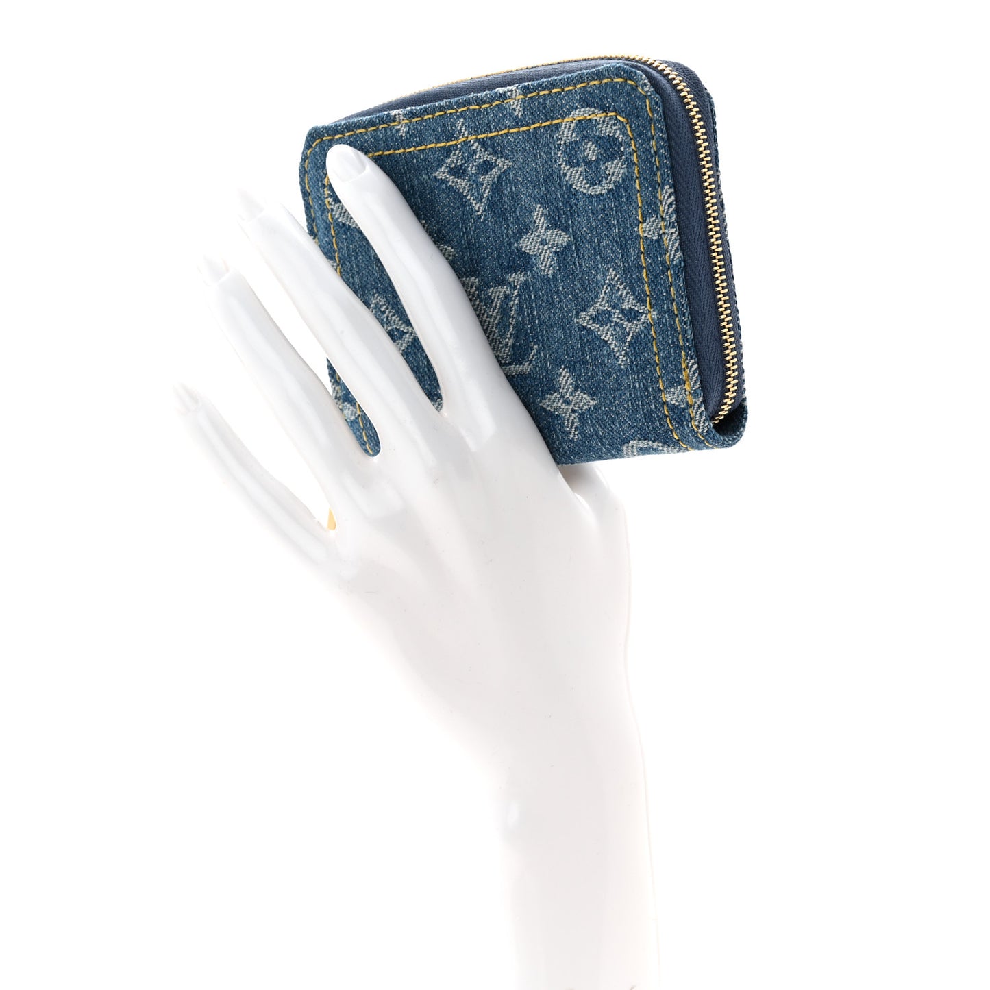 Denim Monogram Zippy Coin Purse Blue