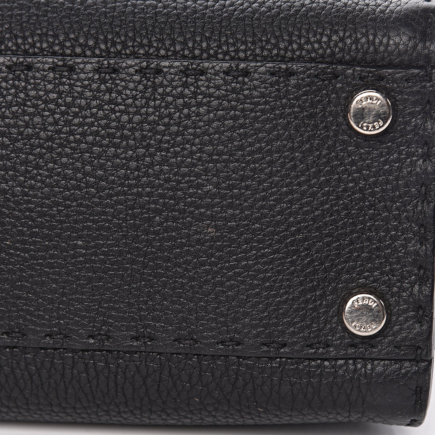 Cuoio Romano Selleria Bi-Color Medium Peekaboo Iconic Satchel Black Mou