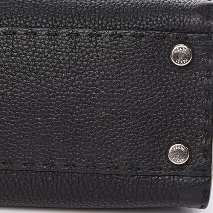 Fendi Cuoio Romano Selleria Bi-Color Medium Peekaboo Iconic Satchel Black Mou 15 of 15