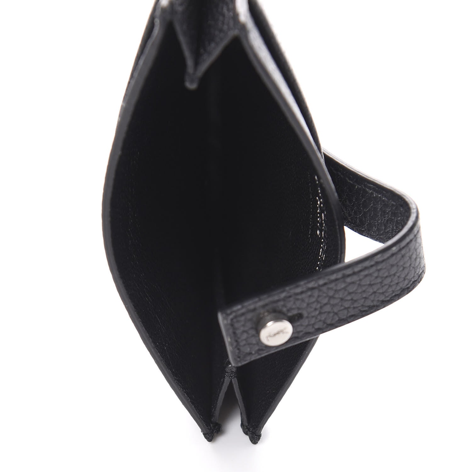 Saint Laurent Grained Calfskin Sac De Jour Souple Card Case Black 5 of 7