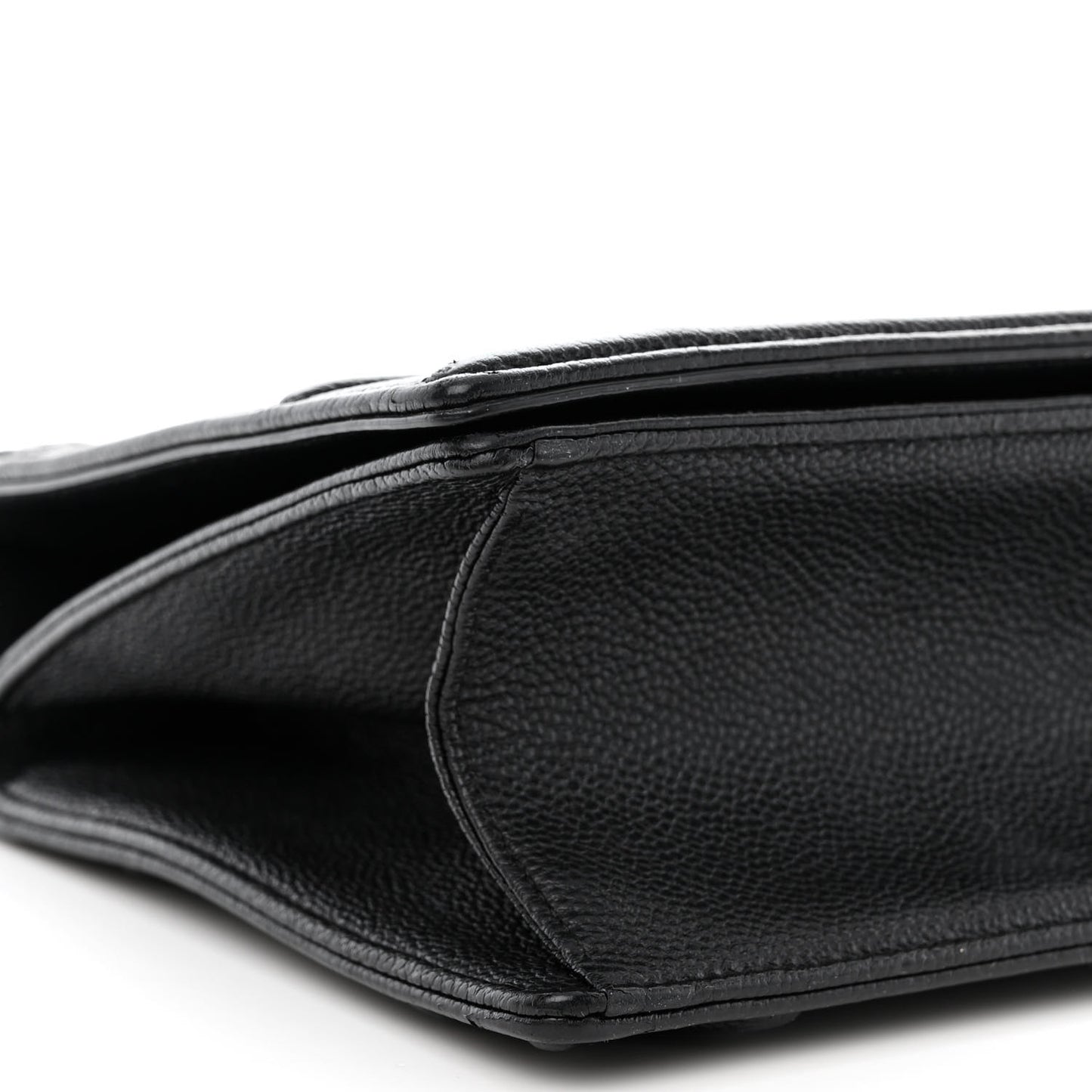 Grained Calfskin Medium Diorama Flap Bag Black