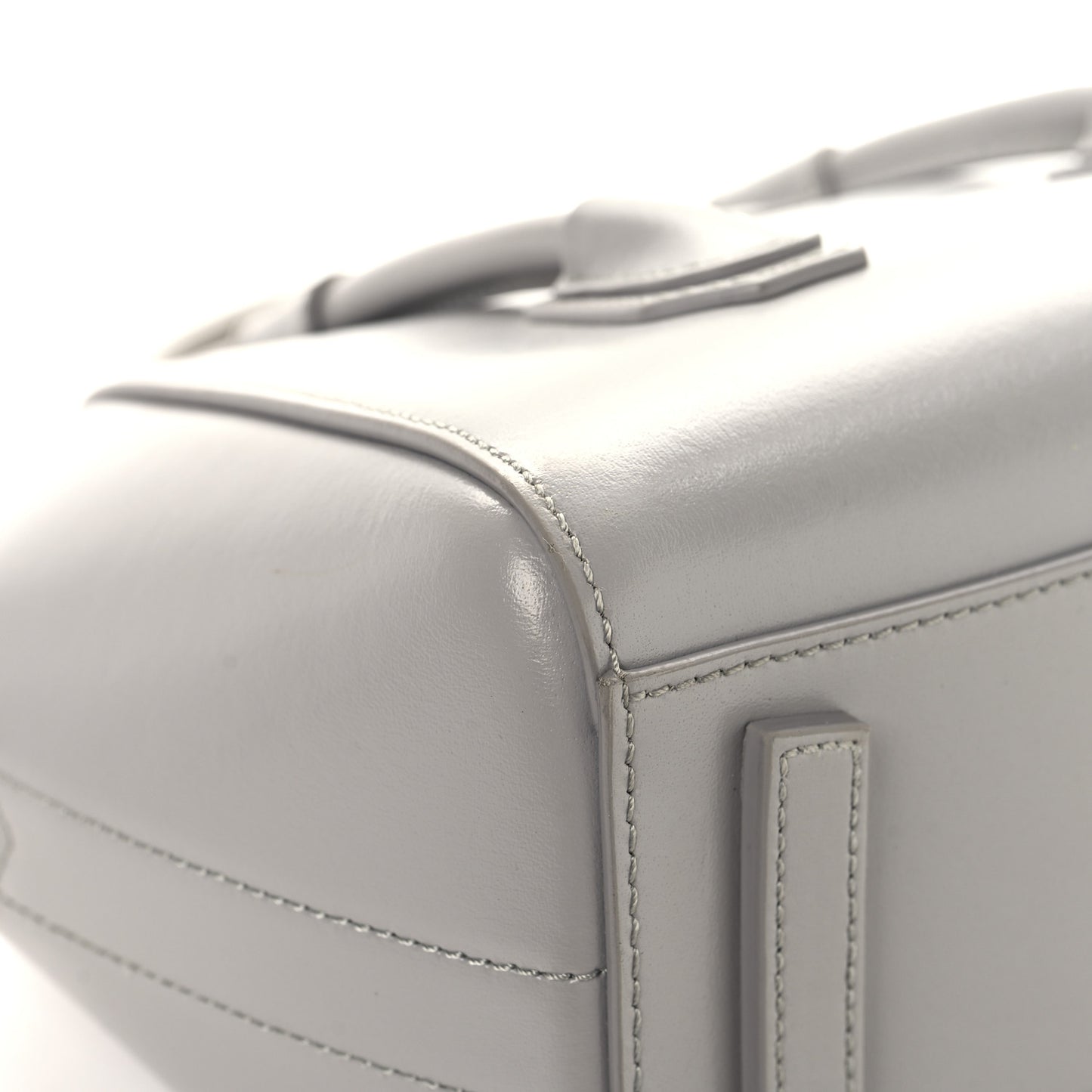 Box Calfskin Mini Lock Antigona Shoulder Bag Cloud Grey