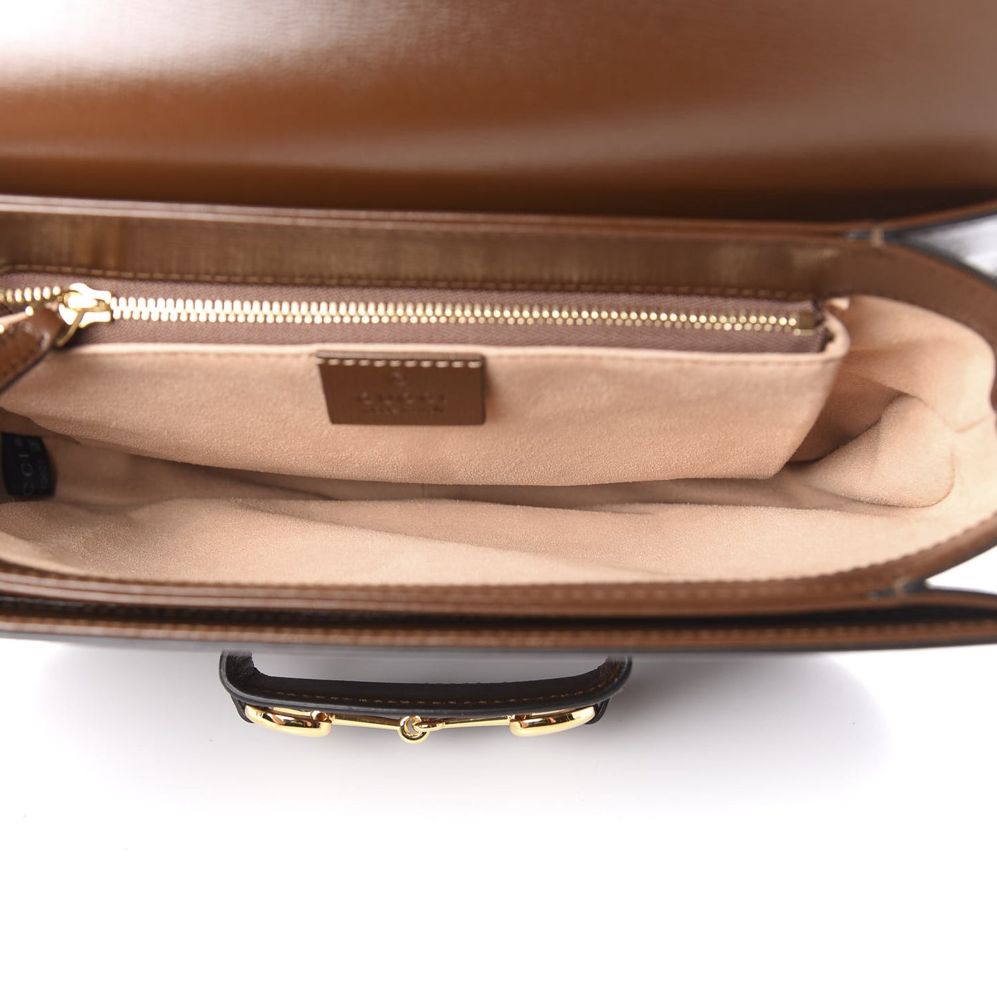 Azalea Calfskin Horsebit 1955 Shoulder Bag Brown Sugar
