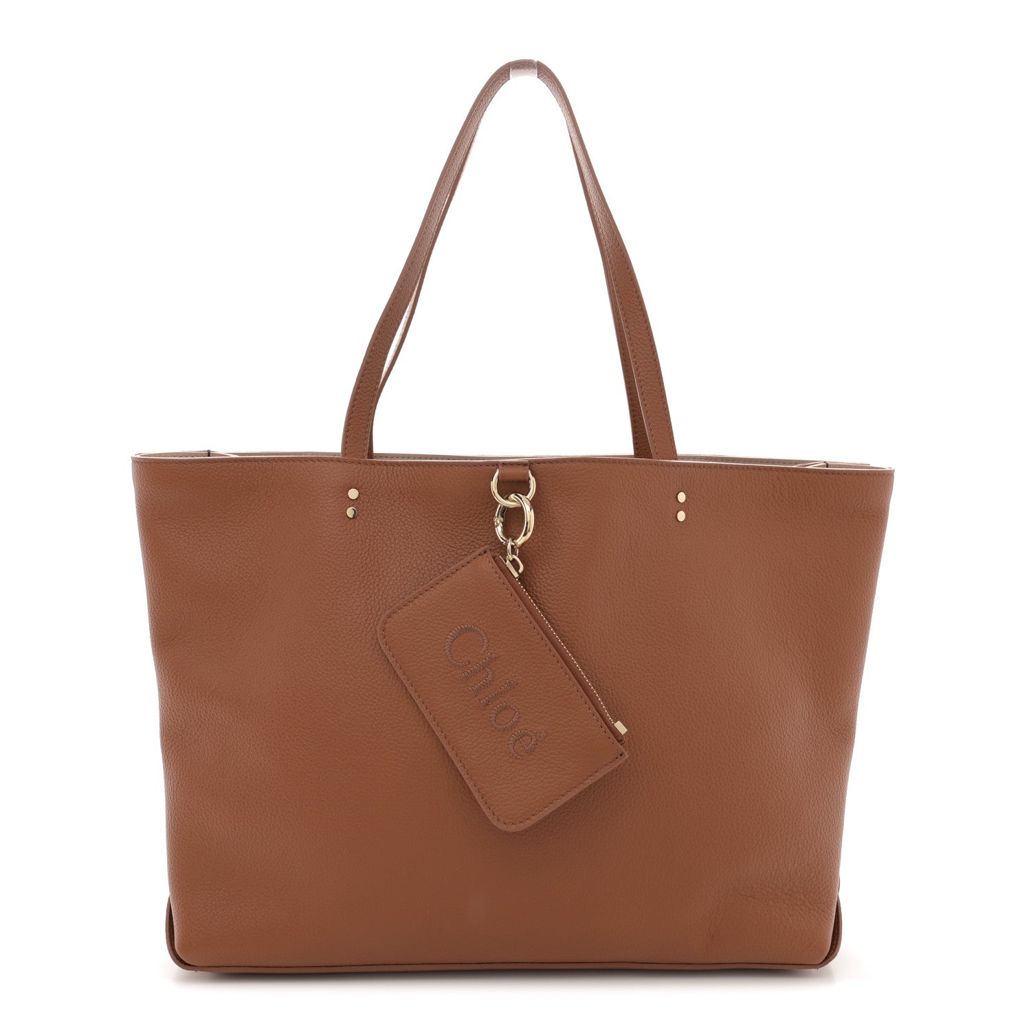 Chloe Calfskin Medium East West Sense Tote Tan 1 of 10