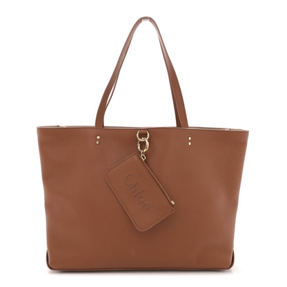 Chloe Calfskin Medium East West Sense Tote Tan 1 of 10