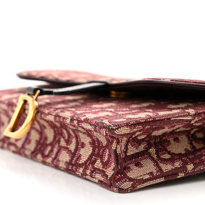 Christian Dior Oblique Saddle Belt Bag Bordeaux 10 of 12