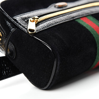 Gucci Suede Small Ophidia Belt Bag 85 34 Black 6 of 10
