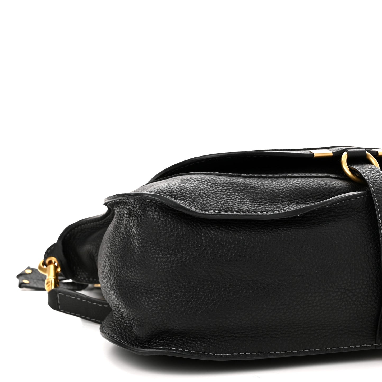 Calfskin Medium Marcie Satchel Black