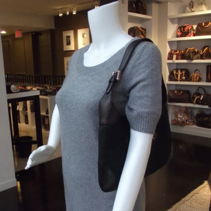 Gucci Monogram Punch Hobo Black 2 of 11