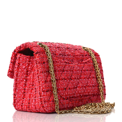 Chanel Tweed Quilted Mini 2.55 Reissue Flap Red Ecru Black 2 of 8