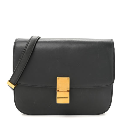 Celine Box Calfskin Medium Classic Box Flap Bag Anthracite 1 of 14