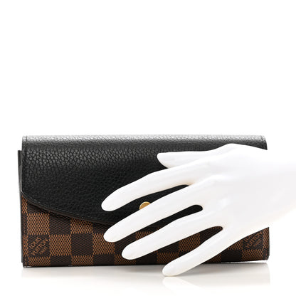 Louis Vuitton Damier Ebene Normandy Wallet Black 2 of 7