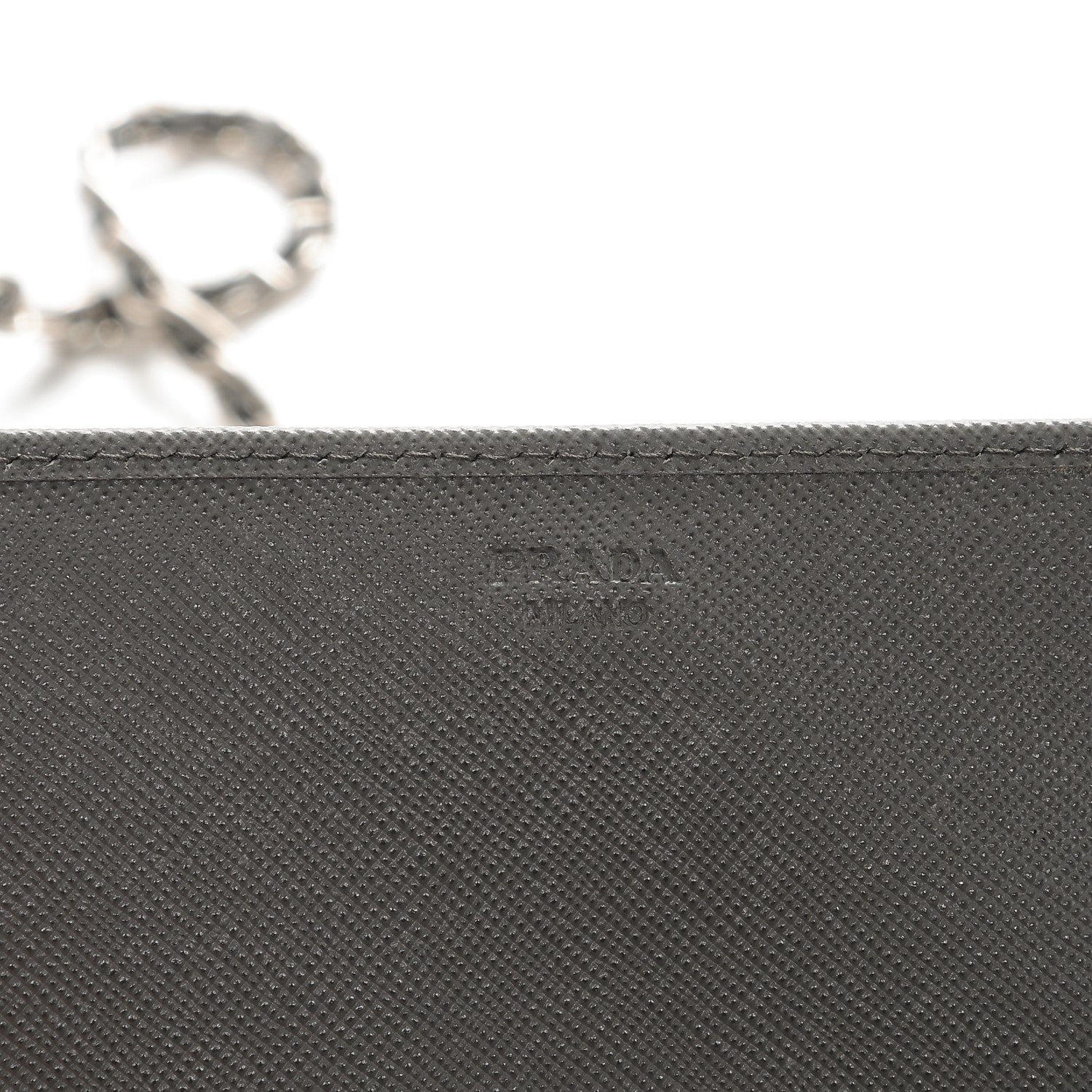 Prada Saffiano Metal Oro Chain Wallet Marmo 6 of 7