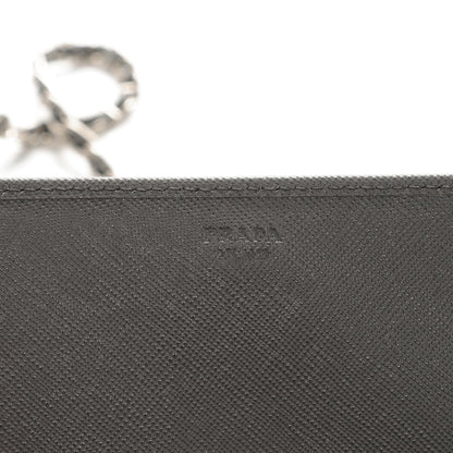 Prada Saffiano Metal Oro Chain Wallet Marmo 6 of 7