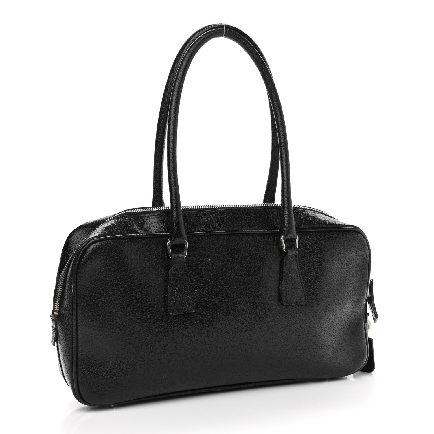 Prada Calfskin Bauletto Black 3 of 15