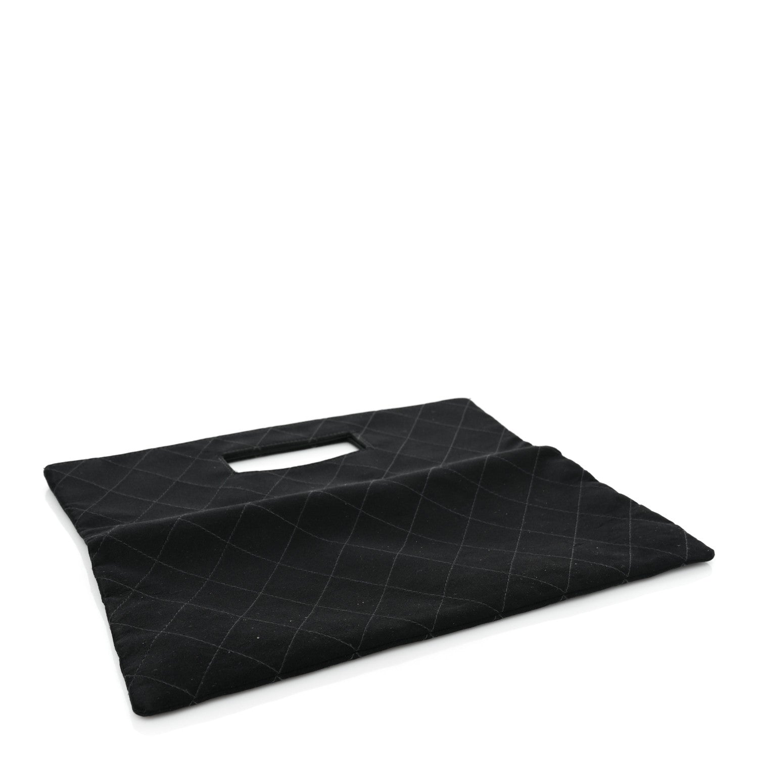 Chanel Satin Stitched Convertible Clutch Black 4 of 8