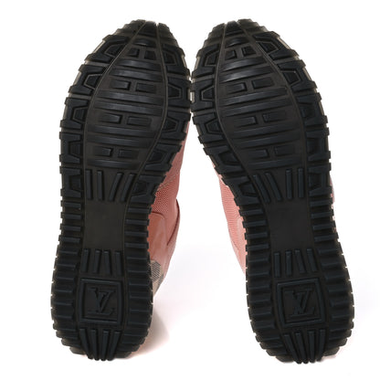 Louis Vuitton Suede Damier Azur Run Away Sneakers 35.5 Pink 5 of 9