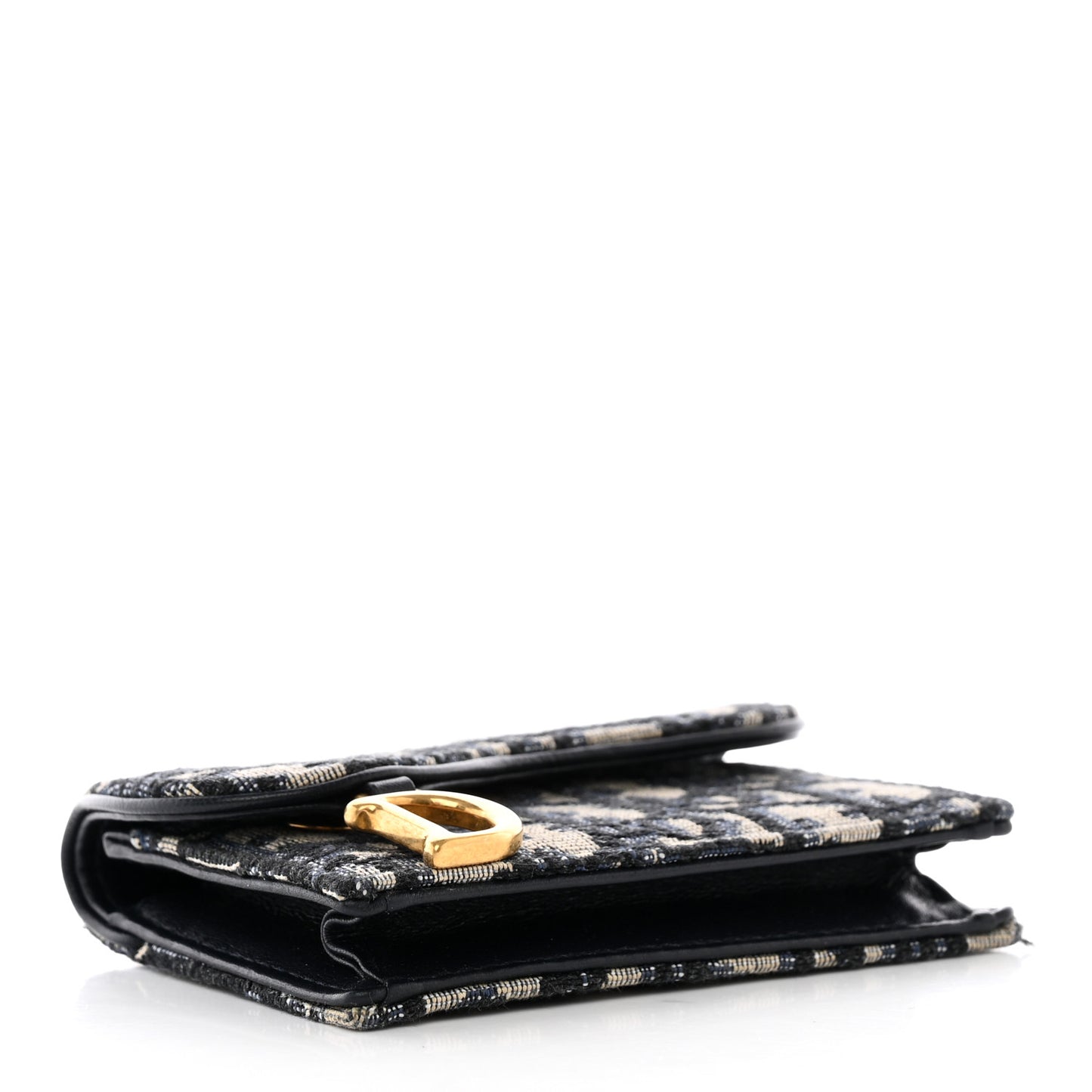 Oblique Saddle Card Holder Blue