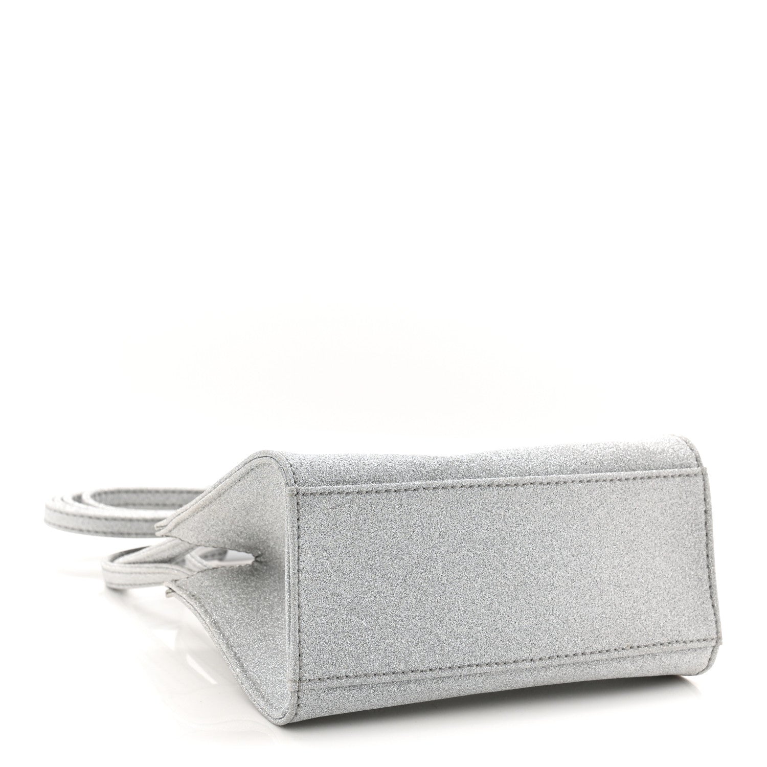 Telfar Glitter Microfiber Small Shopping Bag Silver 4 of 10