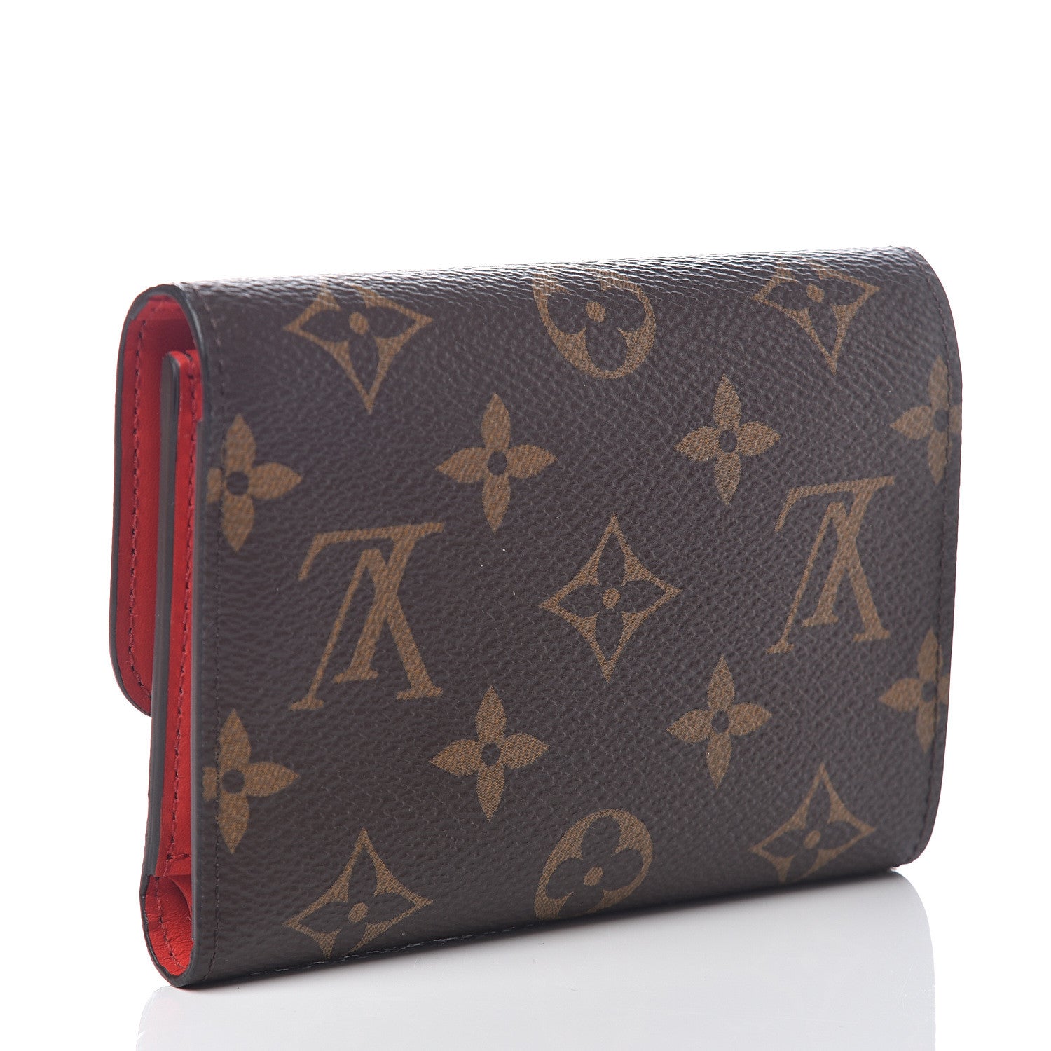 Louis Vuitton Monogram Flower Lock Compact Wallet Coquelicot 2 of 6