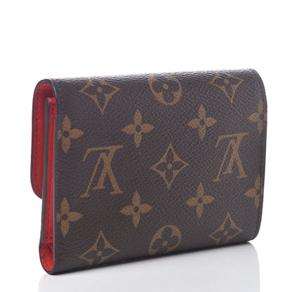 Louis Vuitton Monogram Flower Lock Compact Wallet Coquelicot 2 of 6