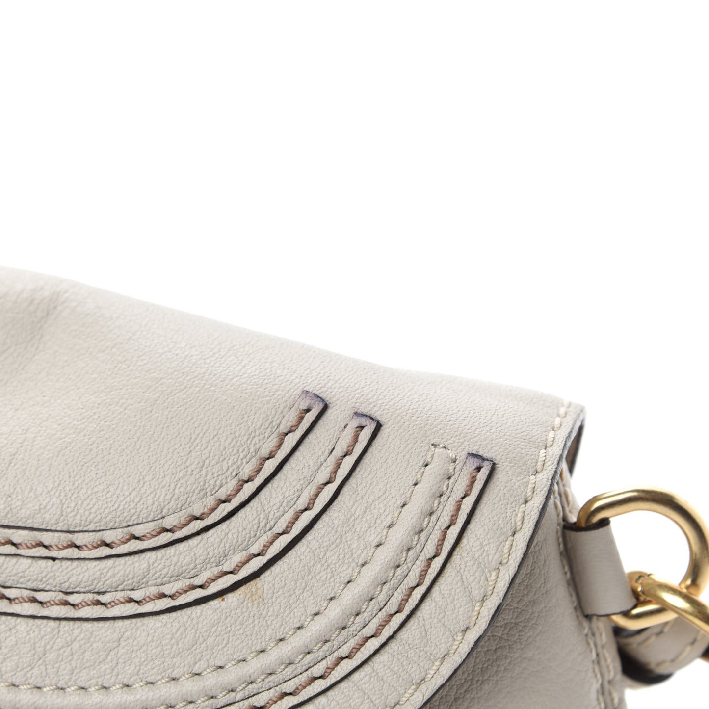 Calfskin Marcie Pochette Crossbody Bag Off White