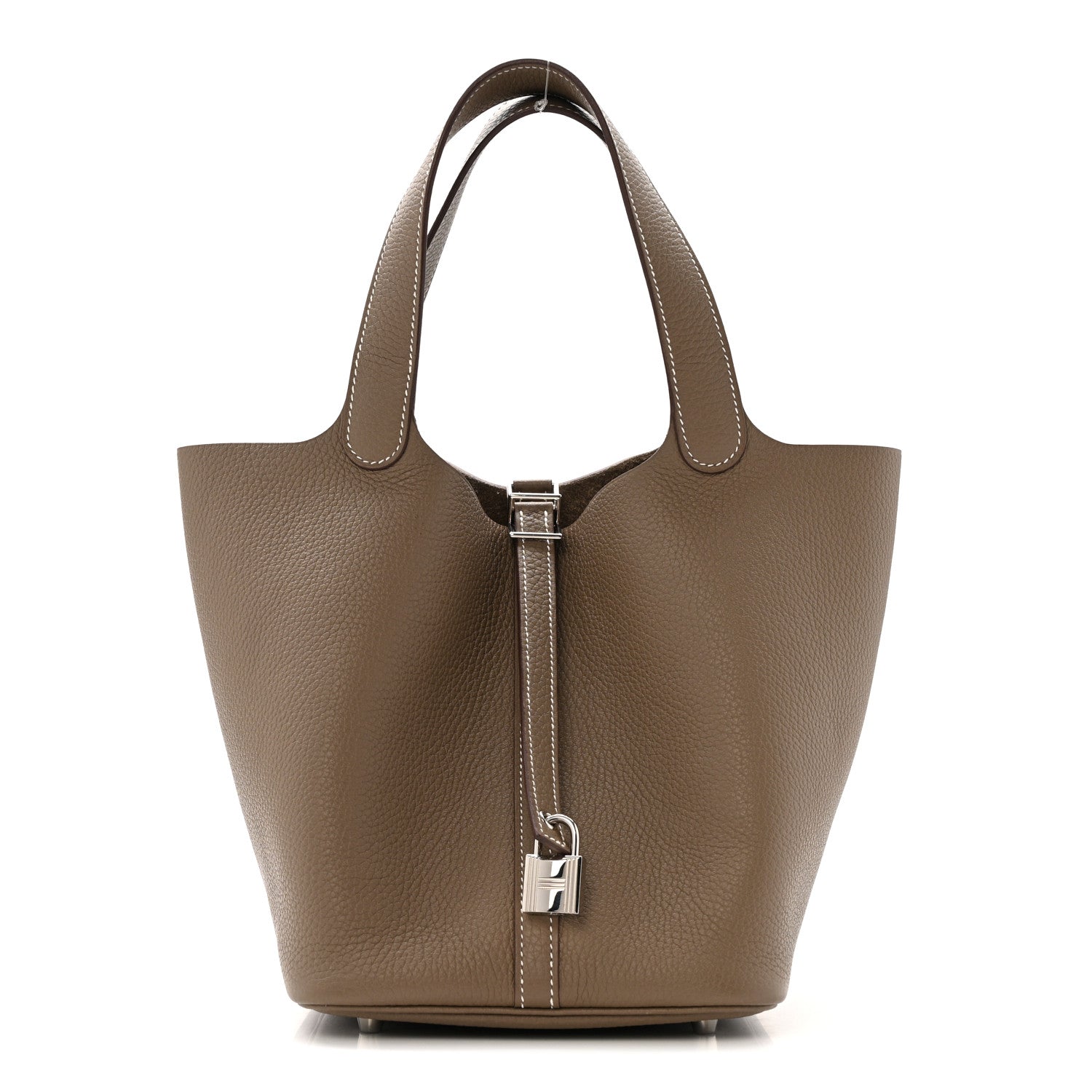 Hermes Taurillon Clemence Picotin Lock 22 MM Etoupe 1 of 11