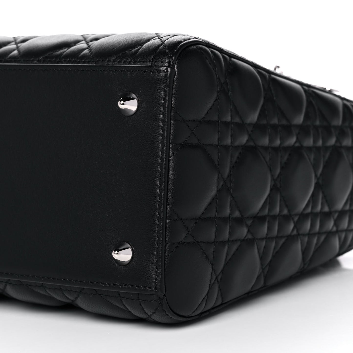 Lambskin Cannage Medium Lady Dior Black