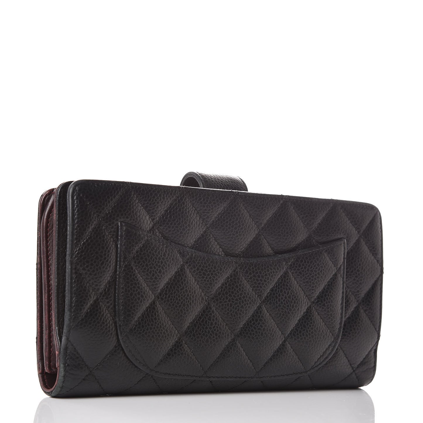 Caviar Quilted CC French Wallet Black