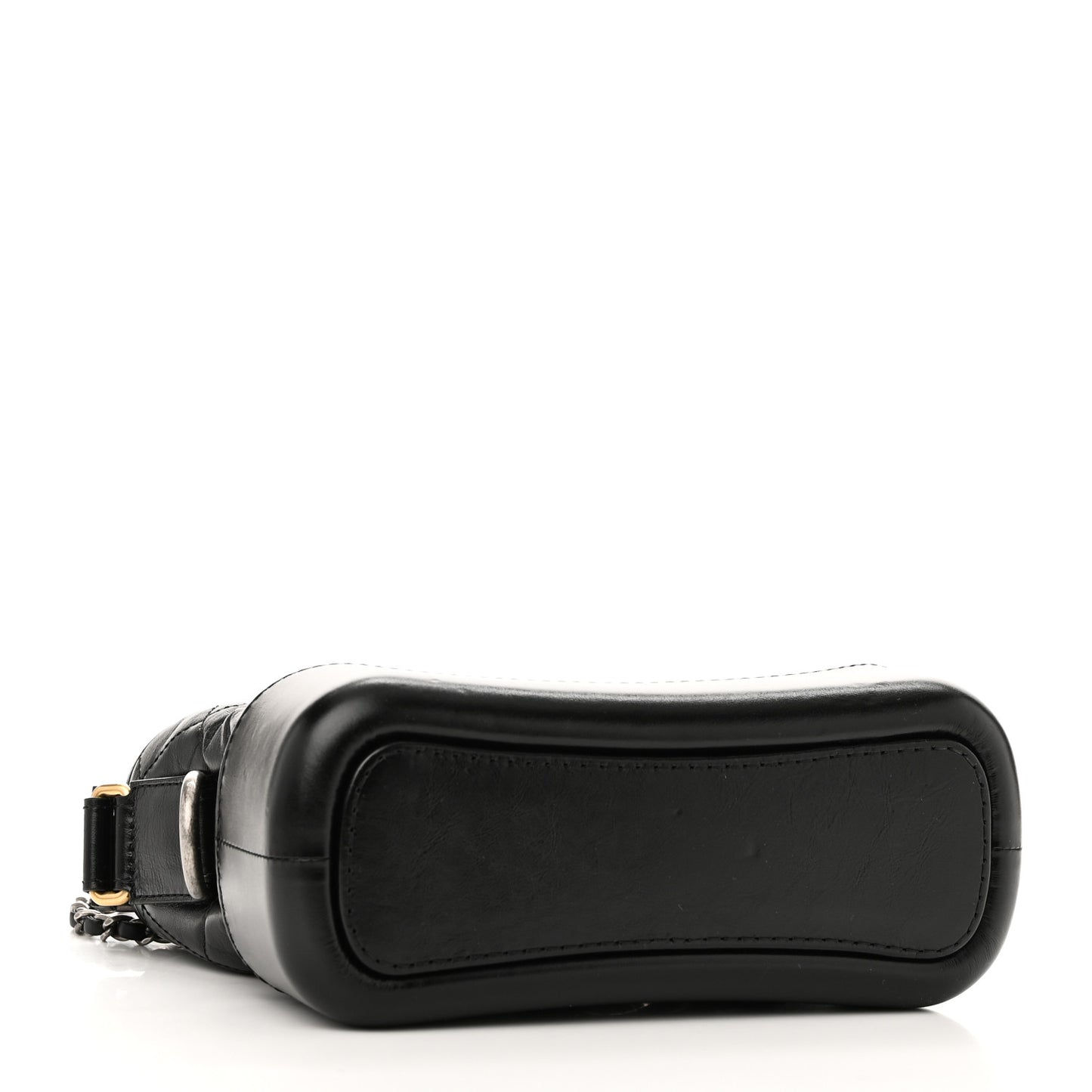 Aged Calfskin Quilted Charms Small Gabrielle Hobo Black