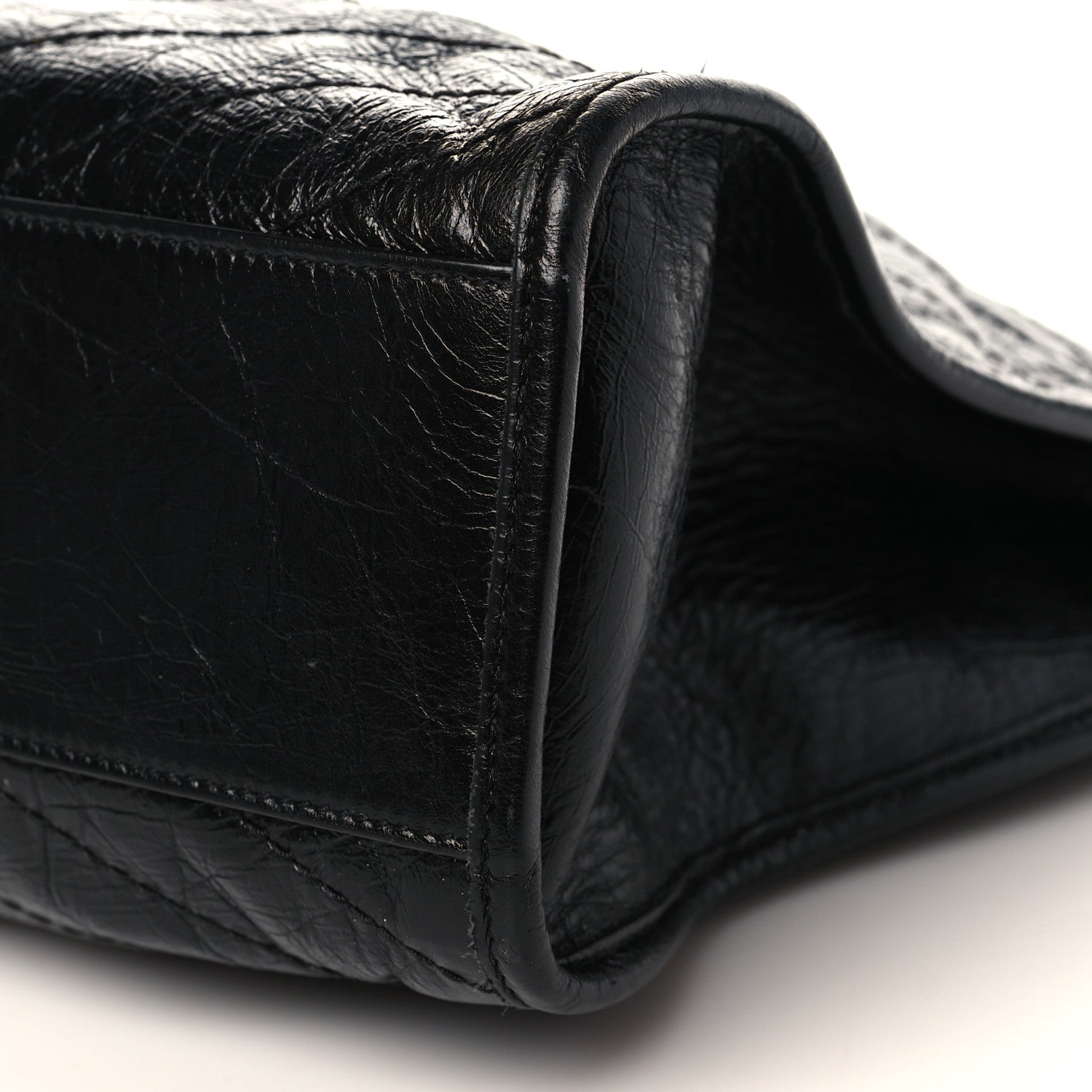 Saint Laurent Crinkled Calfskin Matelasse Monogram Medium Niki Shopper Tote Black 9 of 9