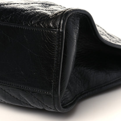 Saint Laurent Crinkled Calfskin Matelasse Monogram Medium Niki Shopper Tote Black 9 of 9