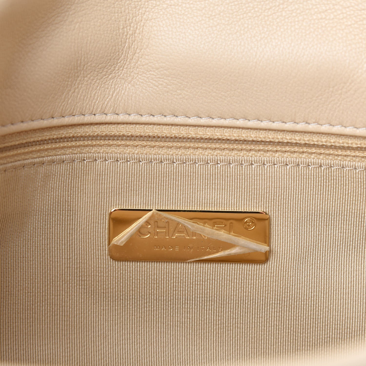 Chanel Lambskin Quilted Medium Chanel 19 Flap Beige 8 of 10