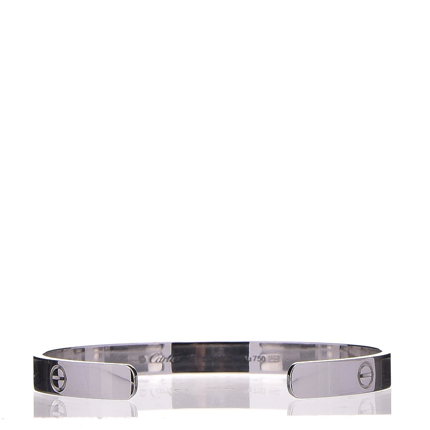 18K White Gold LOVE Cuff Bracelet 18
