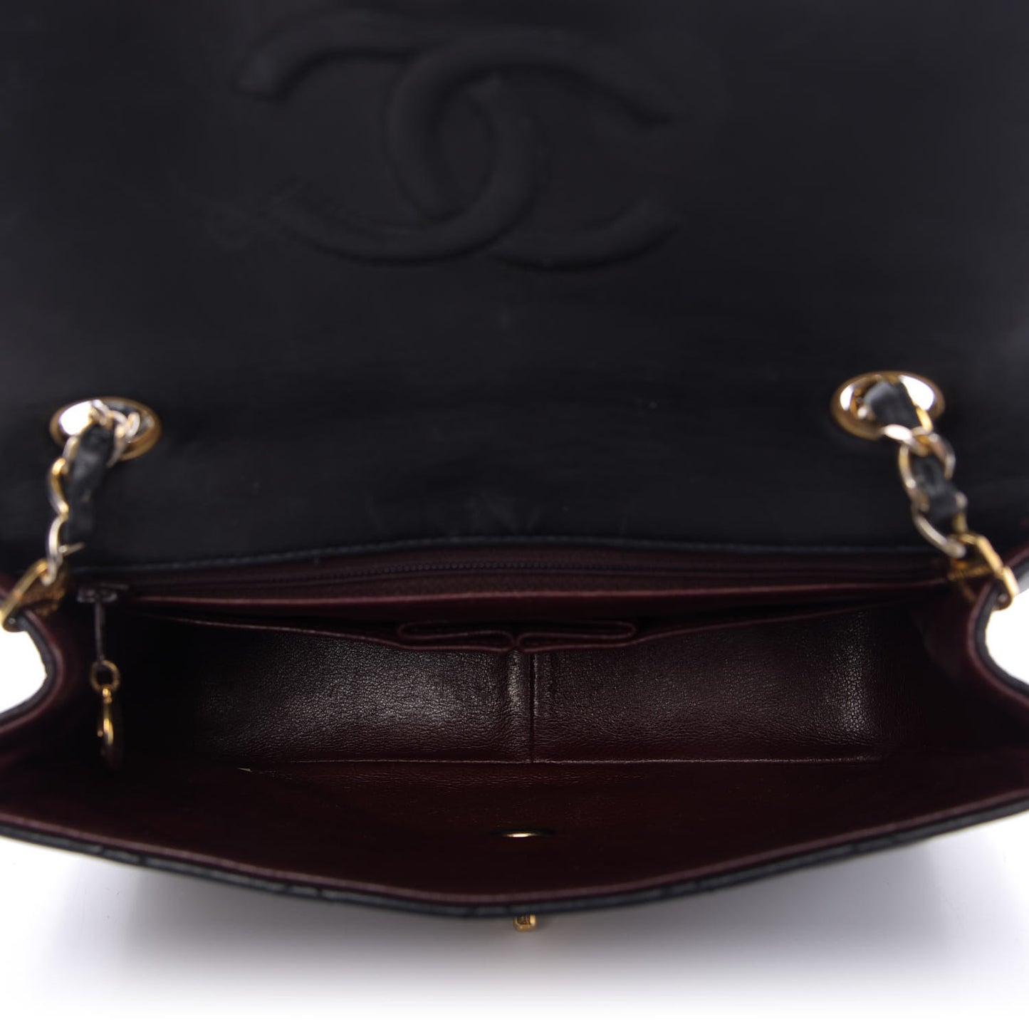 Lambskin Quilted Small Single Flap Black