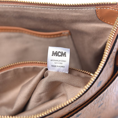 MCM Visetos Rabbit Crossbody Pouch Cognac 7 of 11