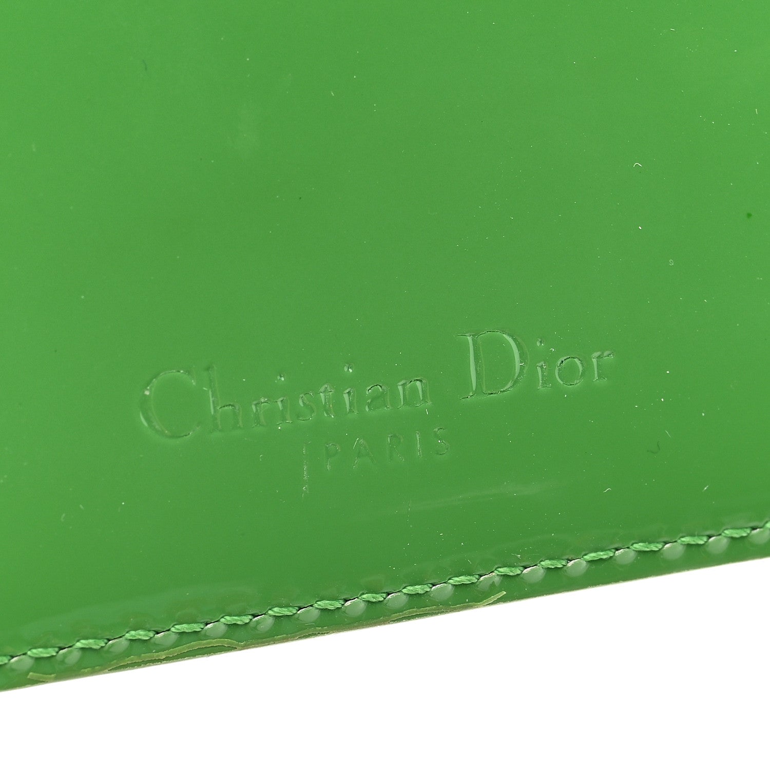 Christian Dior Patent Cannage Lady Dior Card Holder Green 6 of 6
