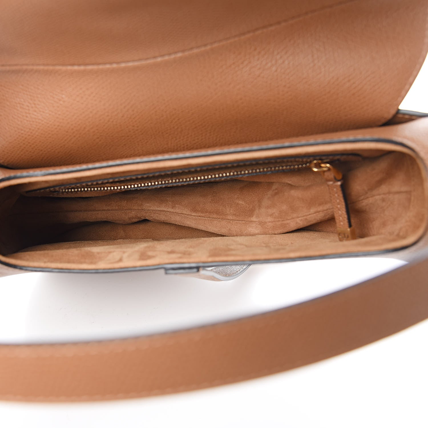 Christian Dior Grained Calfskin Saddle Bag Camello 5 of 11