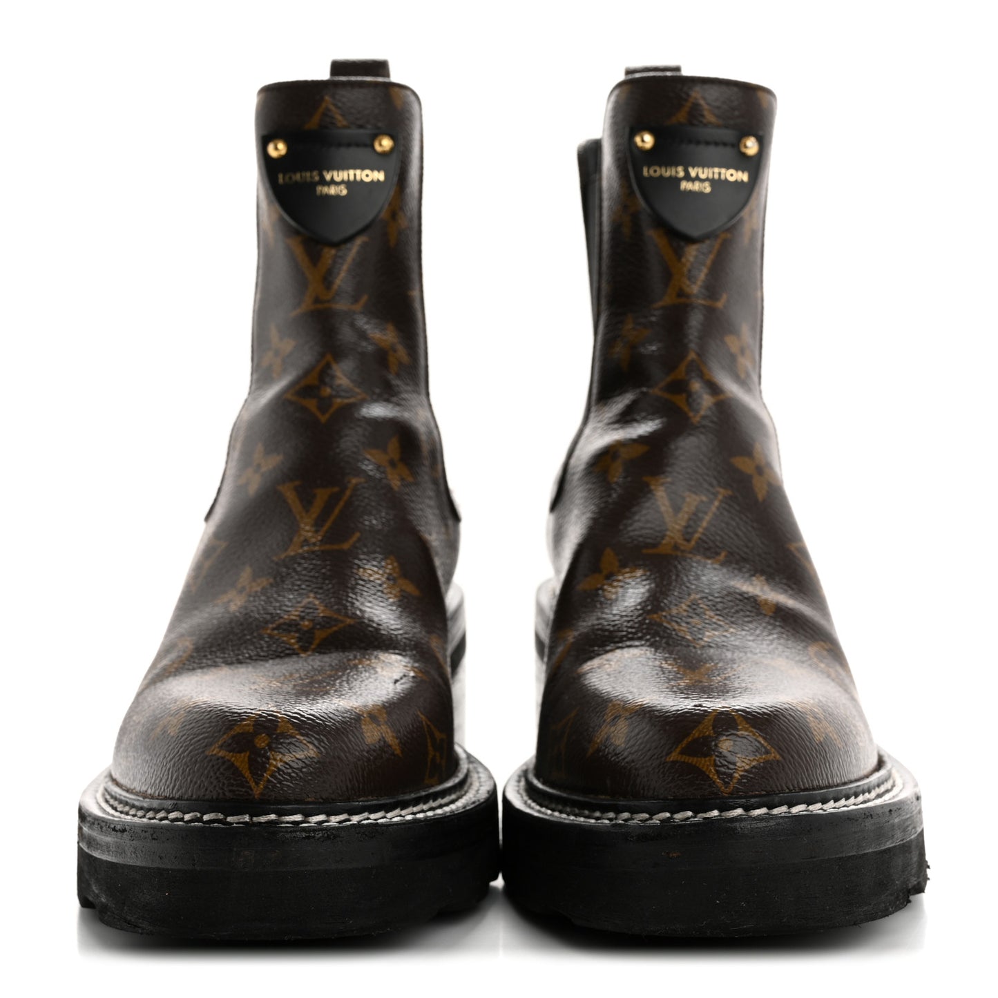 Patent Monogram LV Beaubourg Ankle Boots 39 Black