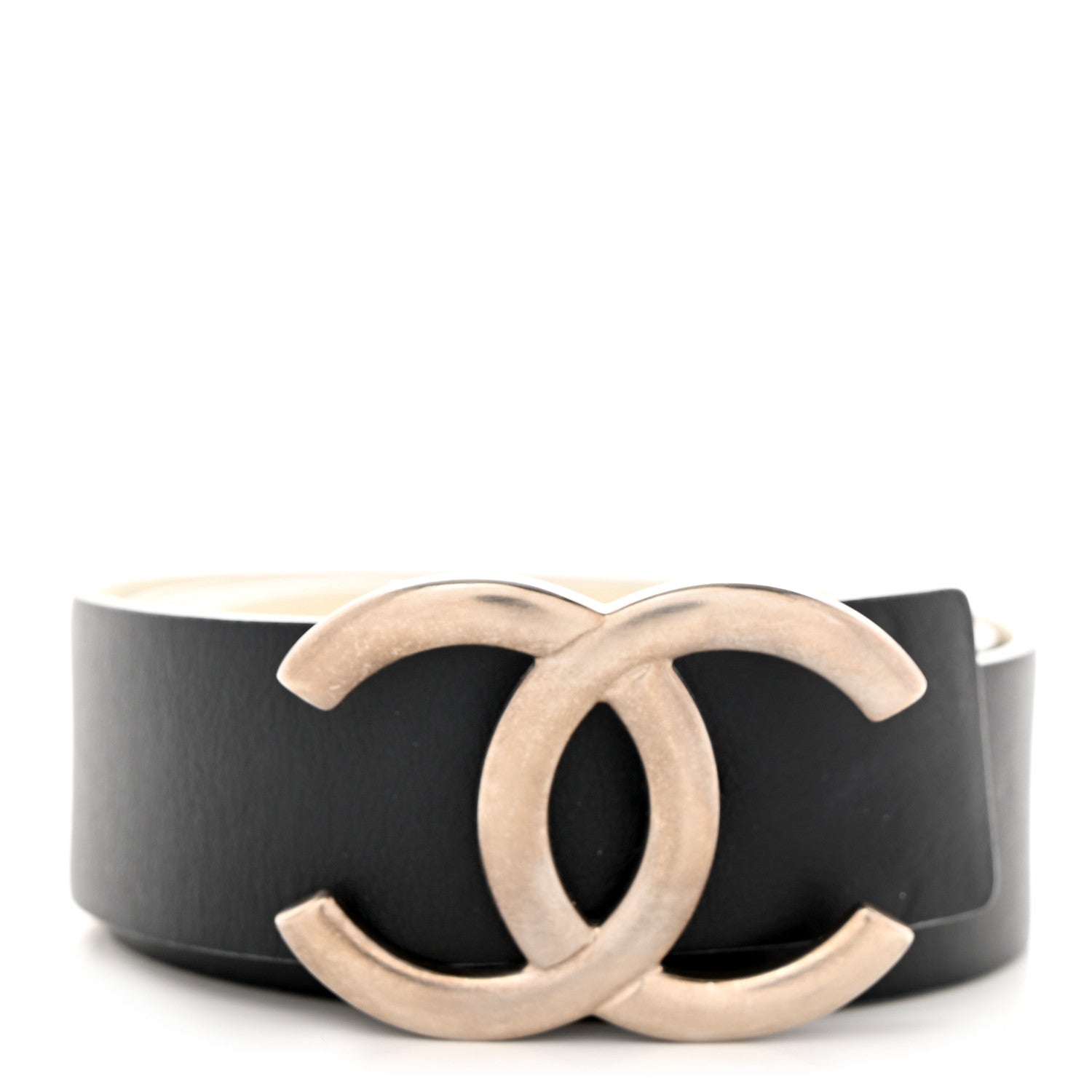 Chanel Calfskin CC Reversible Belt 80/32 White Black 1 of 6