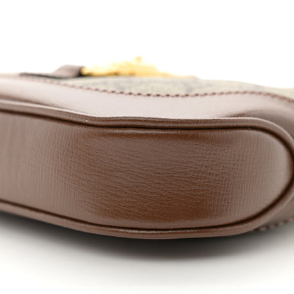 Gucci GG Supreme Monogram Azalea Calfskin Web Mini Jackie 1961 Hobo Beige Ebony Brown Sugar 10 of 10