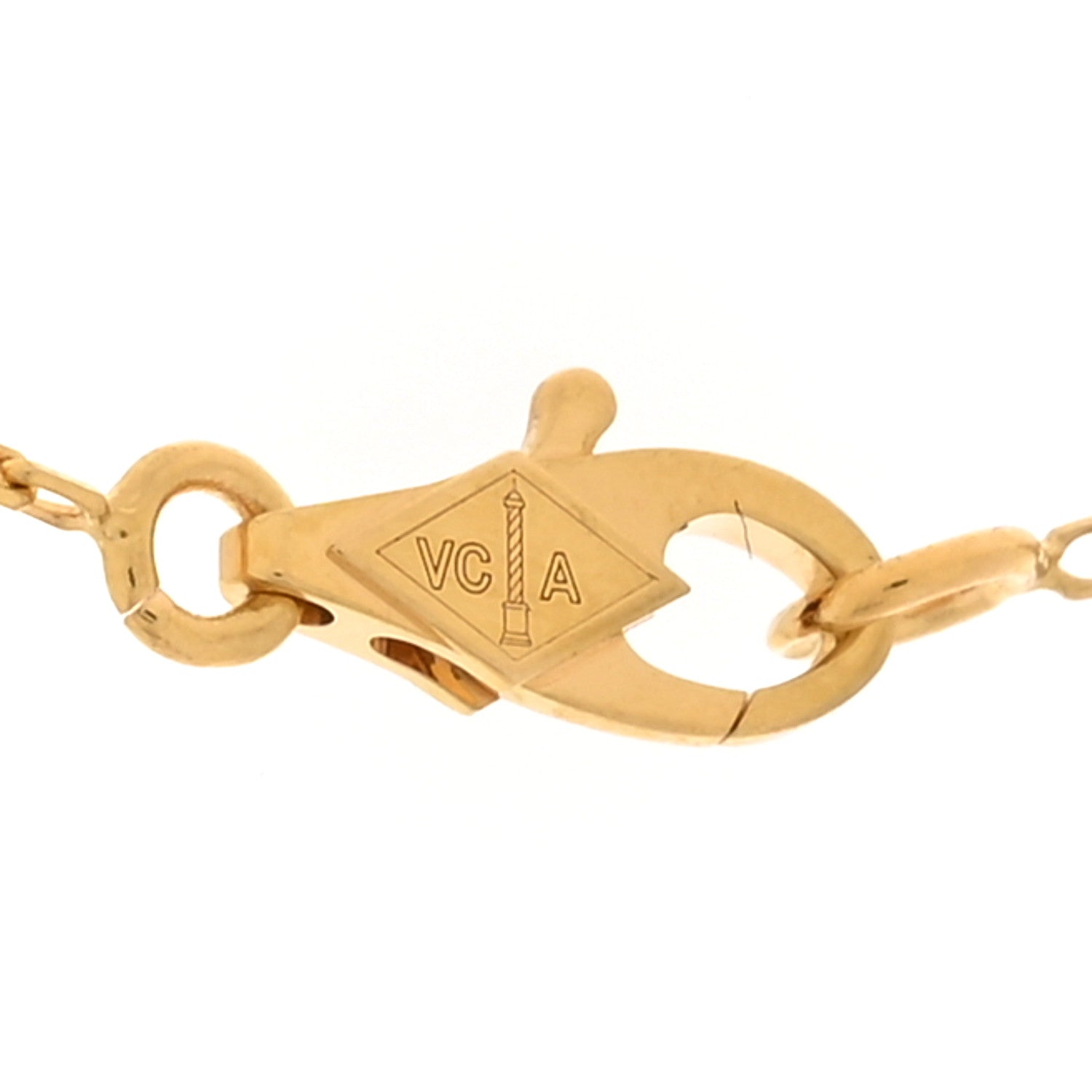 Van Cleef & Arpels 18K Yellow Gold Mother of Pearl Sweet Alhambra Butterfly Pendant Necklace 4 of 7