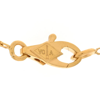 Van Cleef & Arpels 18K Yellow Gold Mother of Pearl Sweet Alhambra Butterfly Pendant Necklace 4 of 7