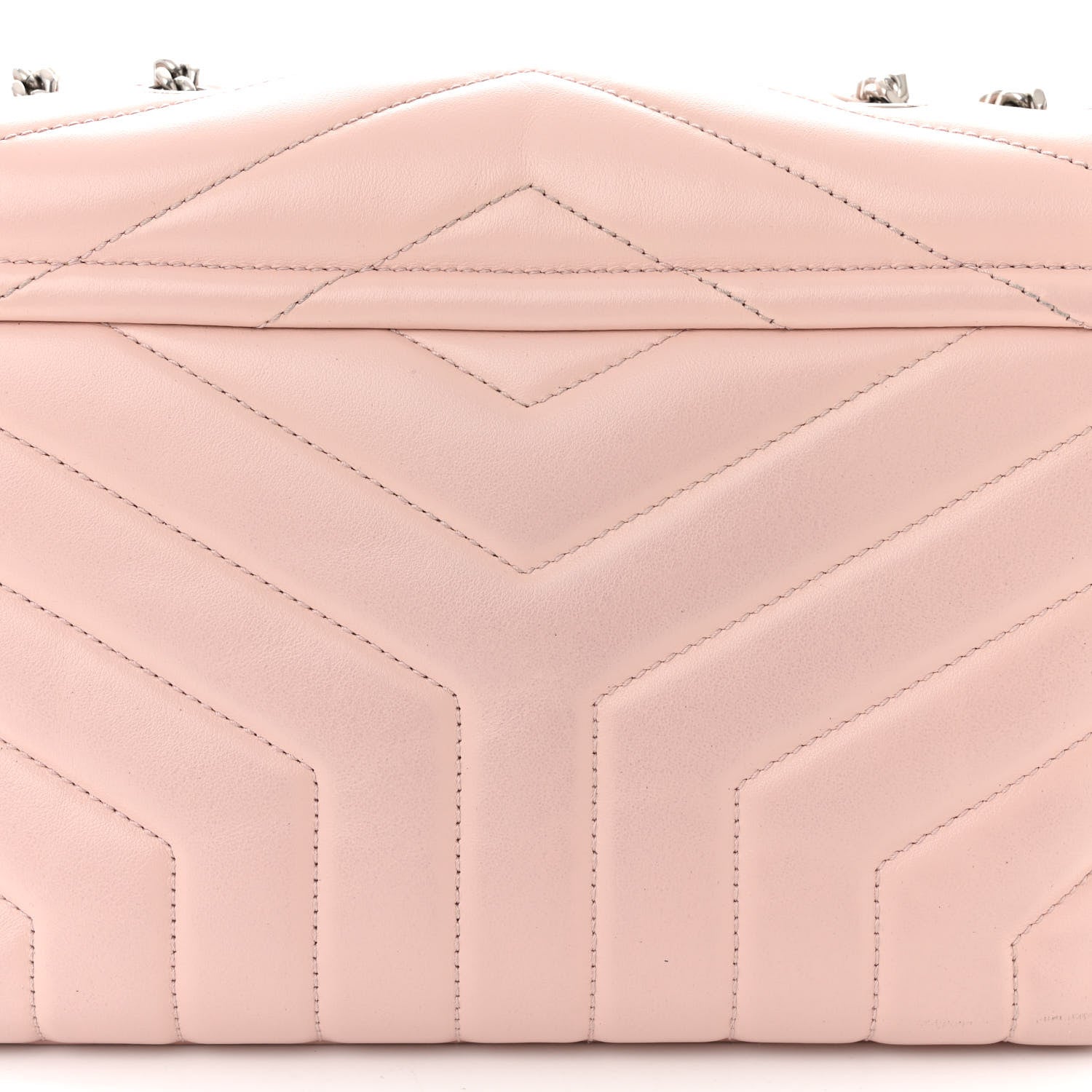 Saint Laurent Calfskin Y Quilted Monogram Small Loulou Chain Satchel Rose Antic 11 of 11